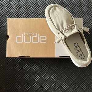 NEW Womens Size 9 Greige colored Hey Dude Shoes